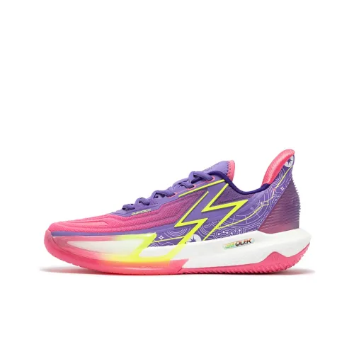 361° BIG3 4.0 Quick Pro Cushioning Anti Slip And Wear Resistant Low Top Carbon Plate Basketball Shoes Men's Purple