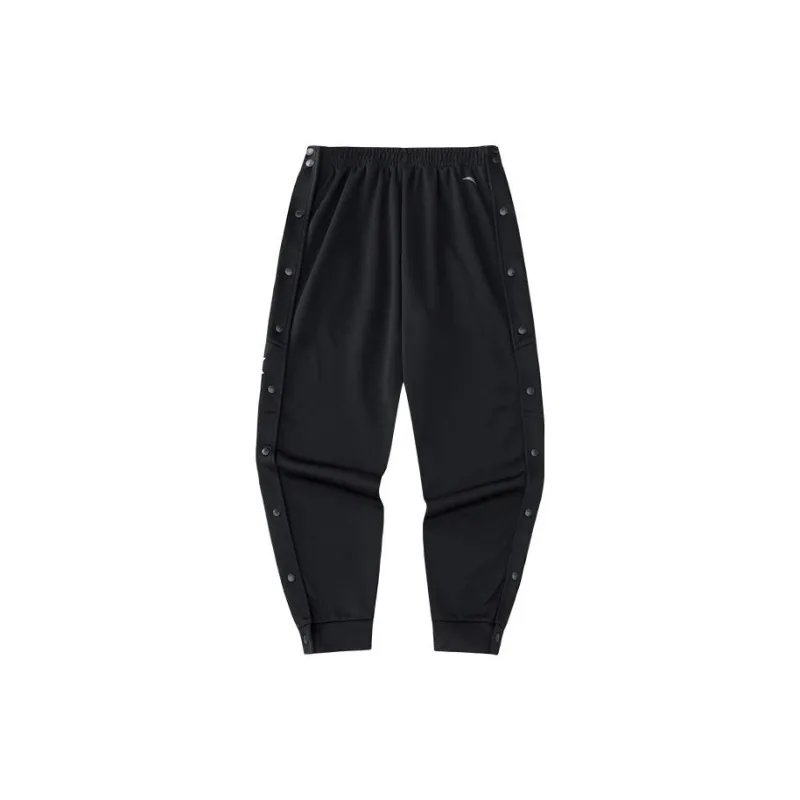 ANTA Basketball Collection Knitted Sweatpants Men Black-1
