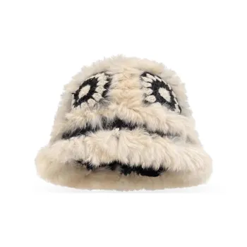 Youyoulan Rabbit Fur Bucket Hats Women's