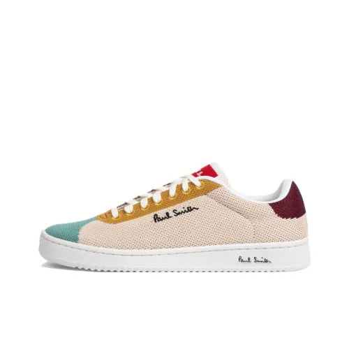 Paul Smith Slip-Resistant Low-Top Skateboard Shoes Women's Beige Blue Yellow