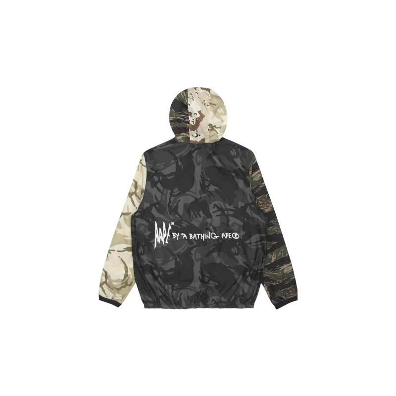 Aape Camouflage print Panelled Hooded Jacket-1