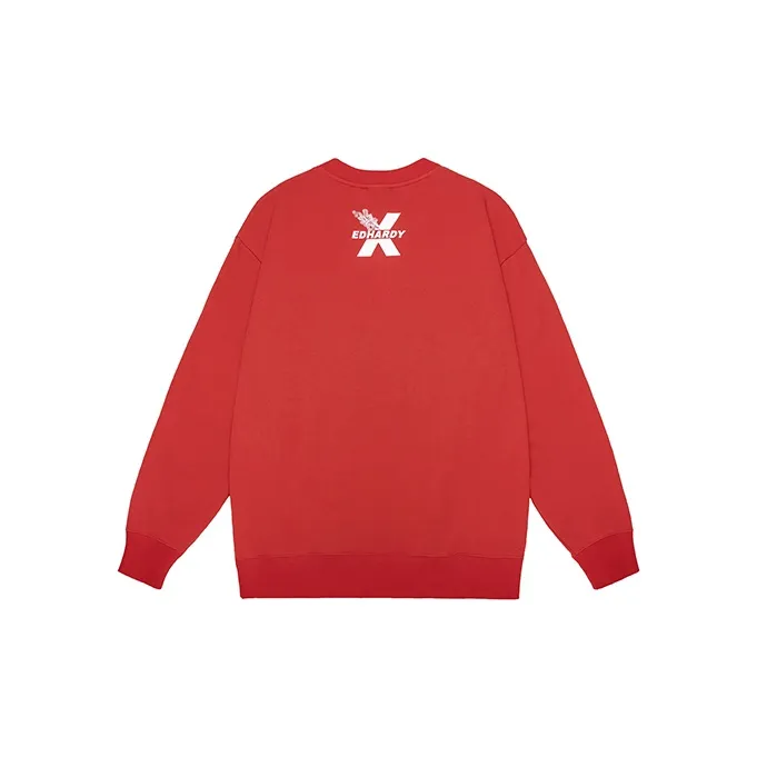 ED HARDY X Sweatshirts Unisex Red-1
