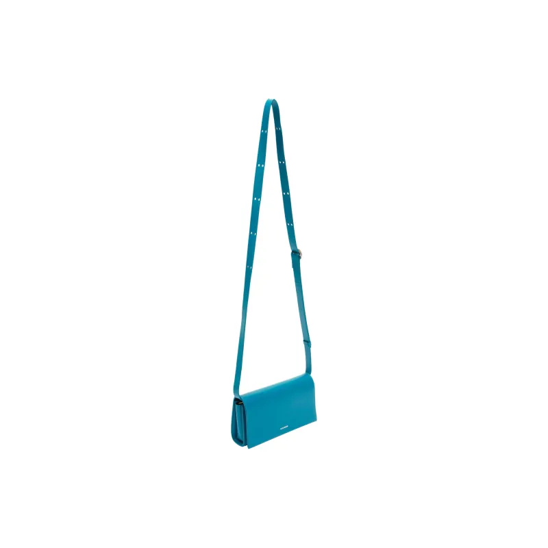 JIL SANDER Calfskin Shoulder Bag Crossbody Bag Small Size Women's Blue-2