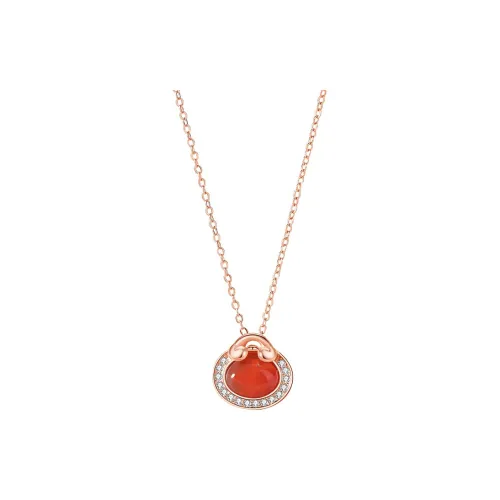 Asia Star S925 Silver Onyx Necklaces Women's