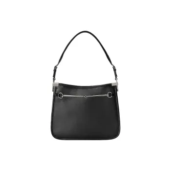 GUCCI Leather Handbag, Shoulder Bag Women's Black