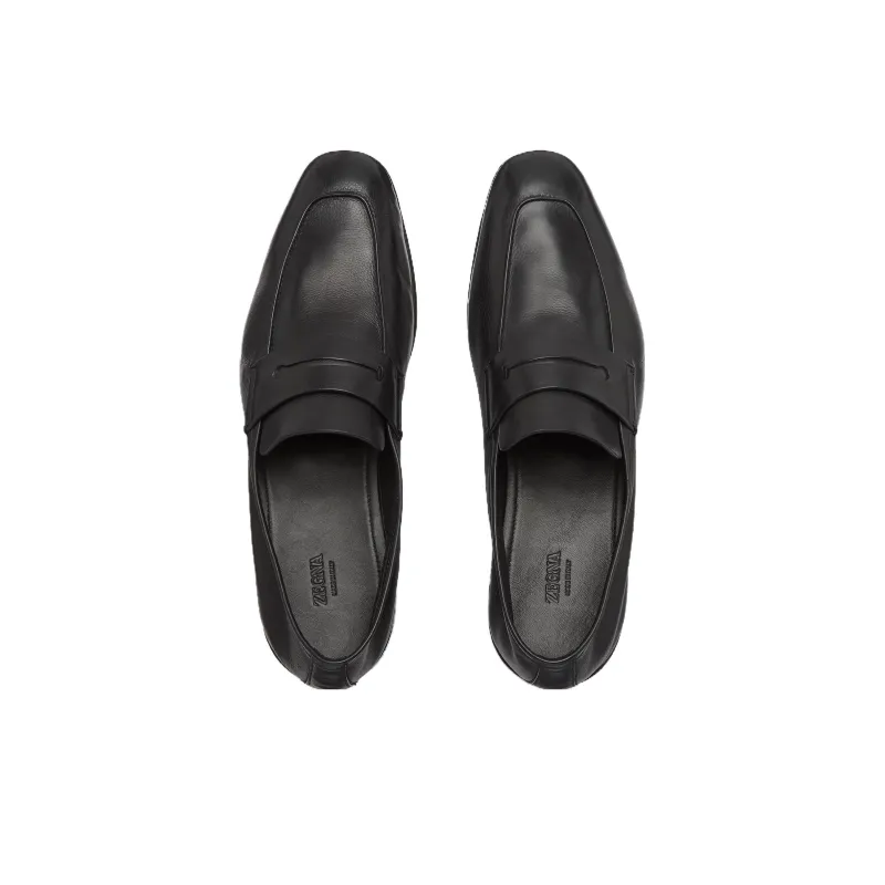 Zegna L'Asola Leather Loafers-3