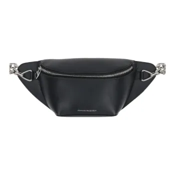 Alexander McQueen Calfskin Clutches Fanny Pack Regular Men's Black