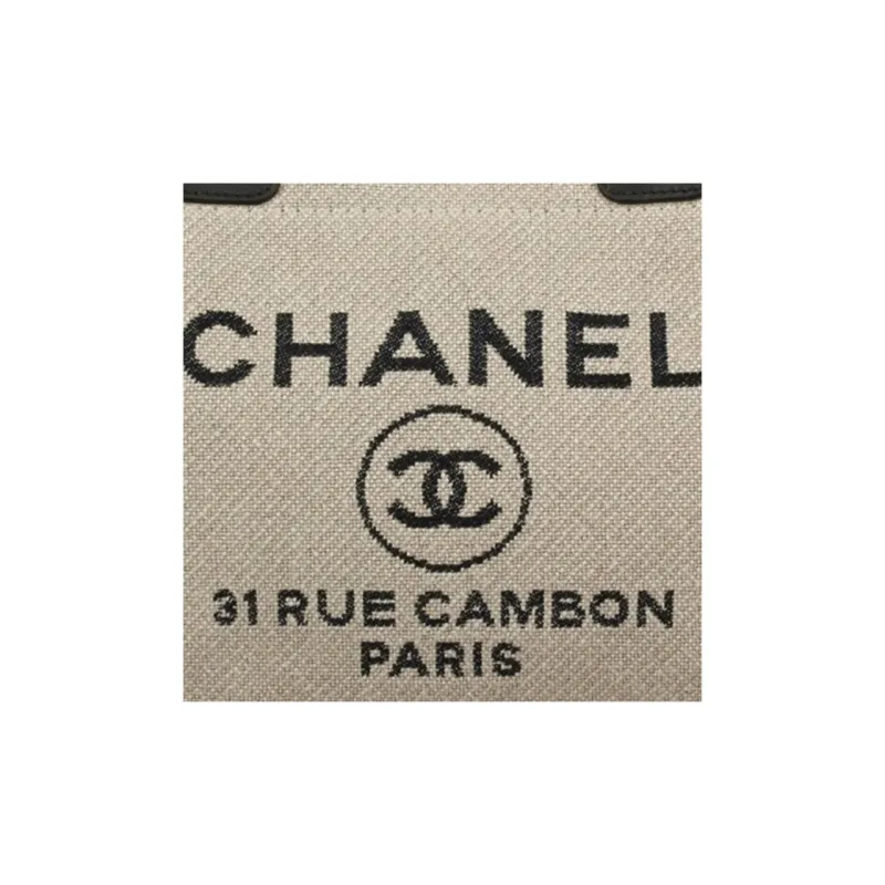 CHANEL 22SS Canvas With Leather Tote Bag, Shopping Bag, Shoulder Bag, Handbag Women's Panda Color Scheme-0