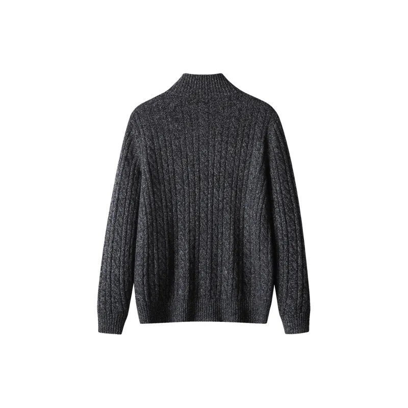H YXIANG Sweater Men's Dark Gray-1