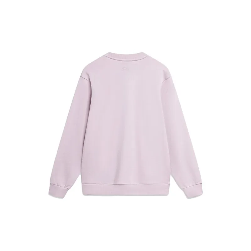LiNing Sports Life Collection Sweatshirt Women's Dusty Pink Purple-1