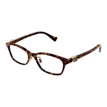 GUCCI Recycled Acetate Irregular Shape Eyeglass Frames Men's Brown