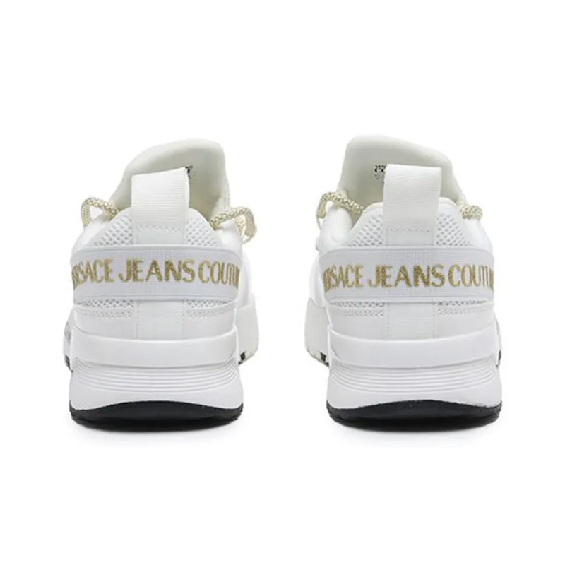 VERSACE JEANS Couture Wear Resistant Low Top Casual Shoes Women's White-3