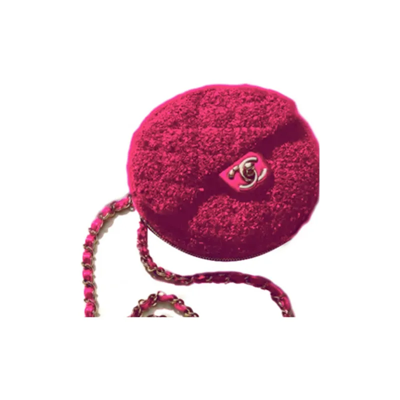 CHANEL Fabric Shoulder Bag, Crossbody Bag Women's Pink-1