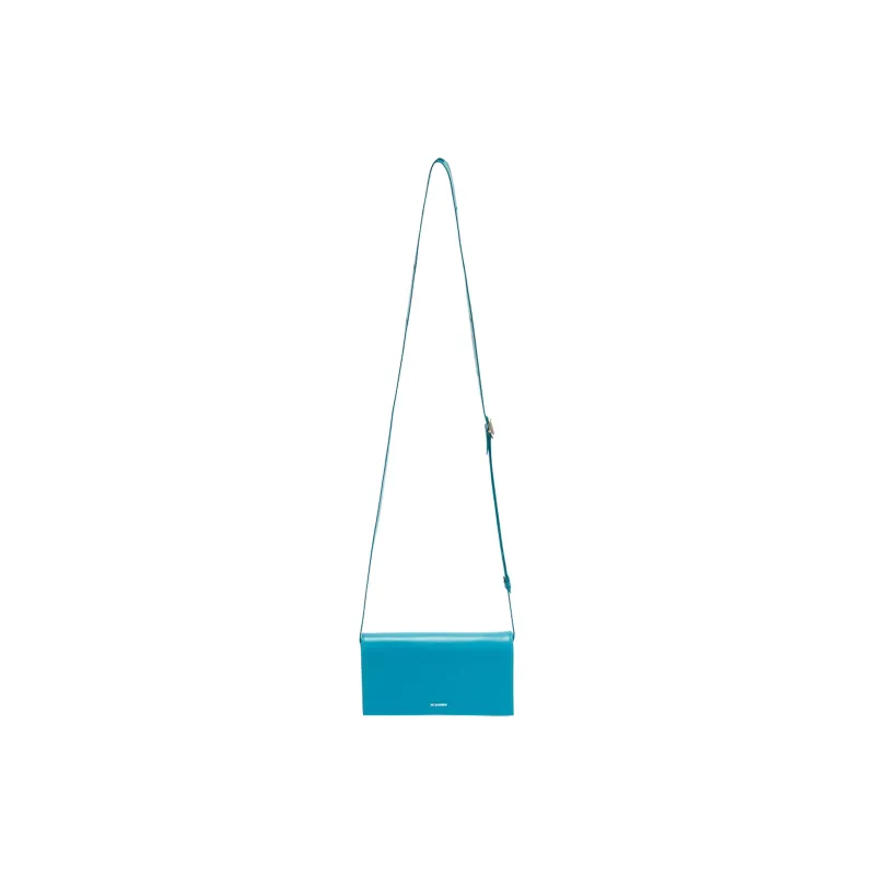 JIL SANDER Calfskin Shoulder Bag Crossbody Bag Small Size Women's Blue-1