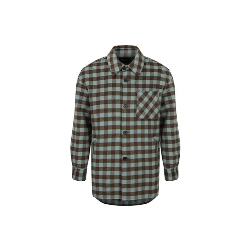 URBAN REVIVO Jackets Men Green Plaid