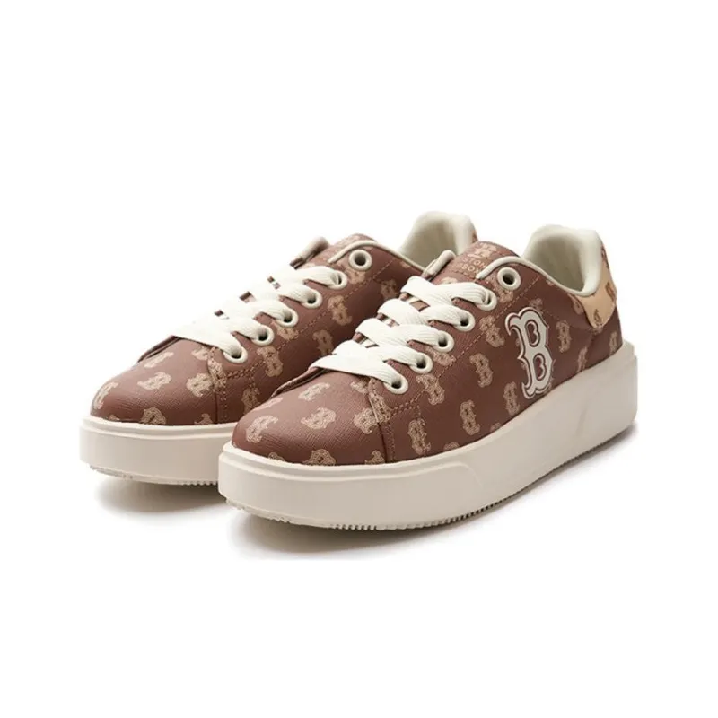 MLB Chunky Classic Slip Resistant Shock Absorbers Low Top Skateboard Shoes Unisex Dark Brown-2