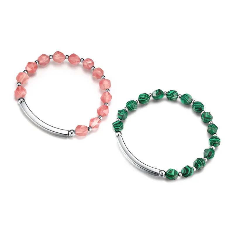 CIROCCO Malachite Watermelon Crystal Bracelets Unisex Good Luck-6