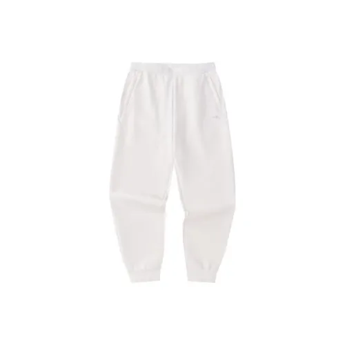 ANTA Variety Training Collection Knitted Sweatpants Women's Corn White