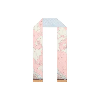 LOUIS VUITTON Silk Scarves Women's Light Pink