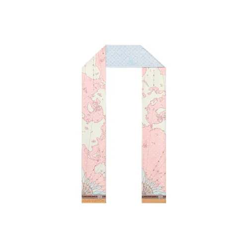 LOUIS VUITTON Silk Scarves Women's Light Pink