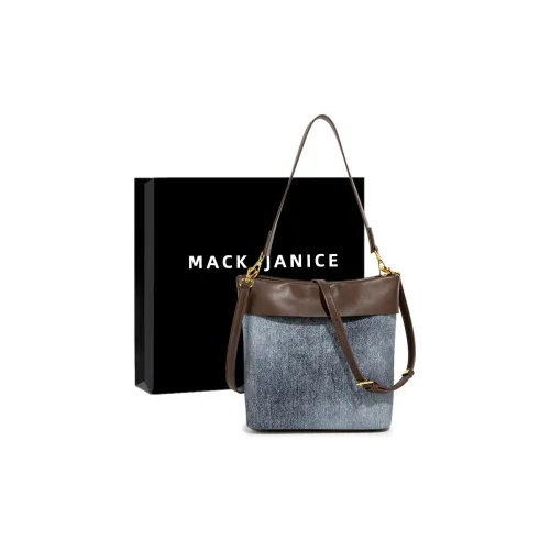 MACKJANICE Shoulder Bags Denim Blue With Coffee