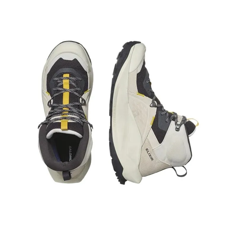 SALOMON Elixir Cushioning Mid Top Outdoor Shoes Men's Vanilla-2