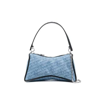 KARL LAGERFELD Denim One Shoulder Handbag Women's Blue