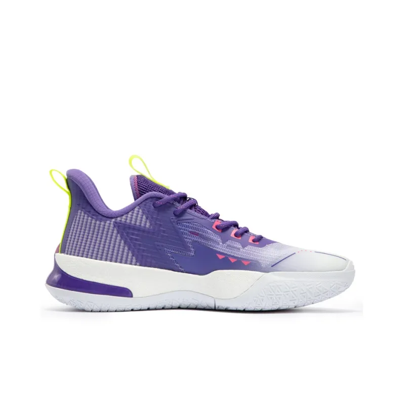361° BIG3 4.0 PRO Purple MSI Cushioned Wear Resistant Slip Resistant Low Top Basketball Shoes Men's Ultraviolet White-1