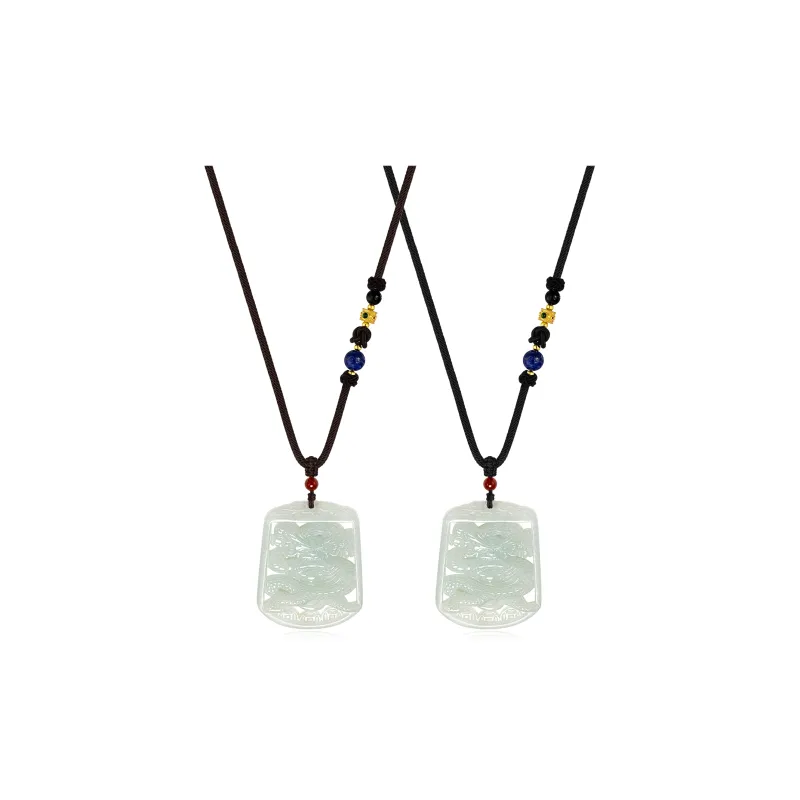 North Cain Bean Type Jadeite Necklaces Unisex-4