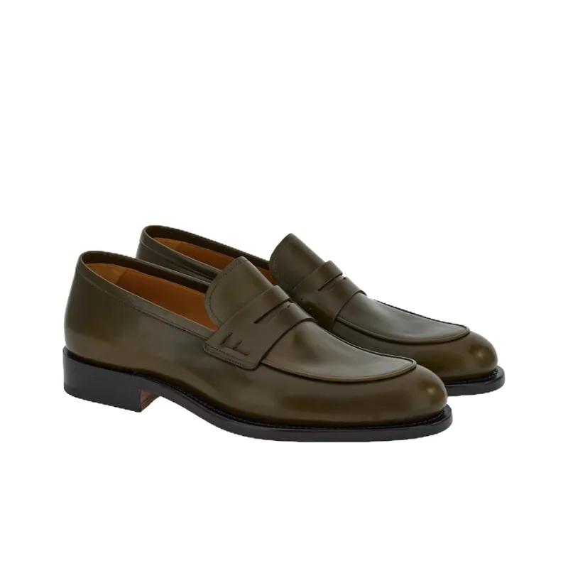 FERRAGAMO Ombré-effect Penny-slot Leather Loafers-2