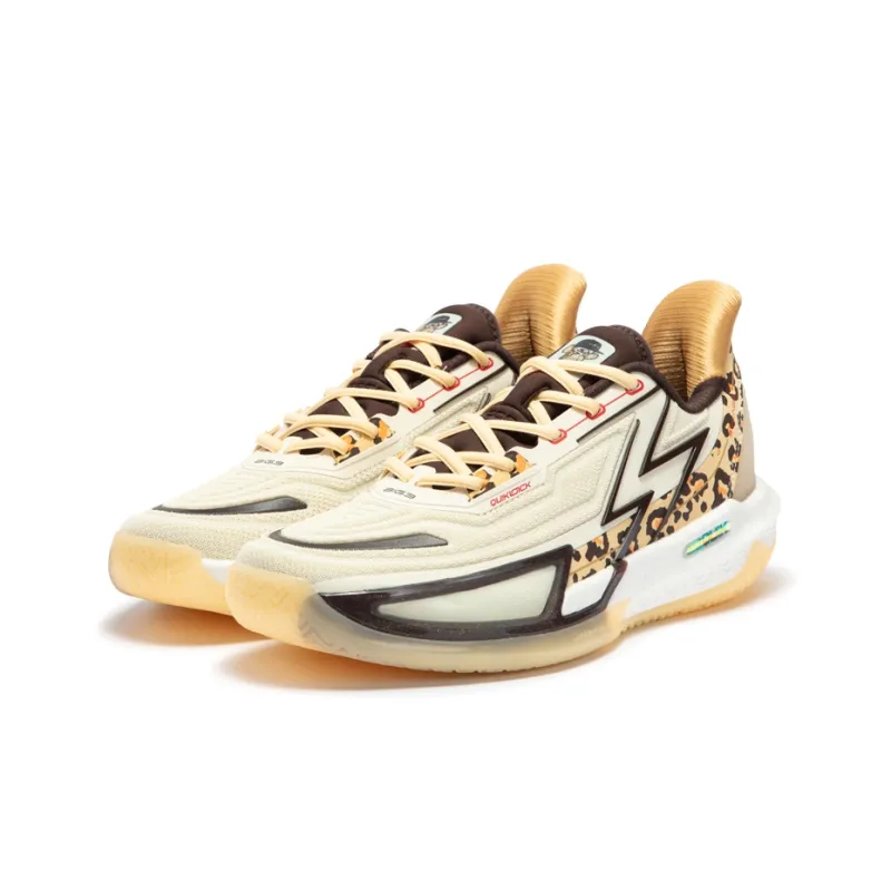 361° BIG3 4.0 Quick Pro Cushioning Anti Slip And Wear Resistant Low Top Basketball Shoes Men's Beige-2