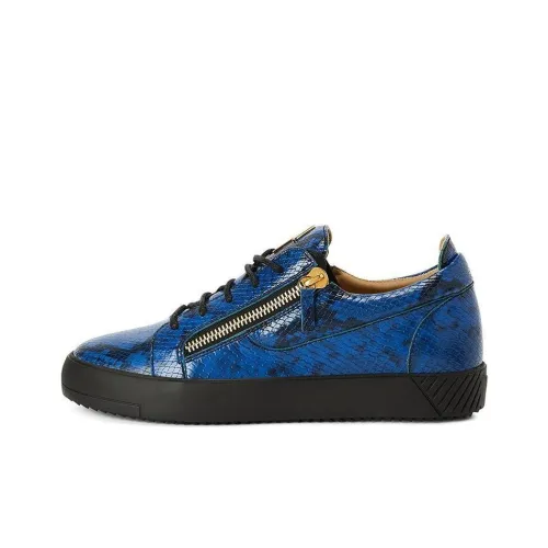 Giuseppe Zanotti Frankie Snakeskin Low-top Sneakers