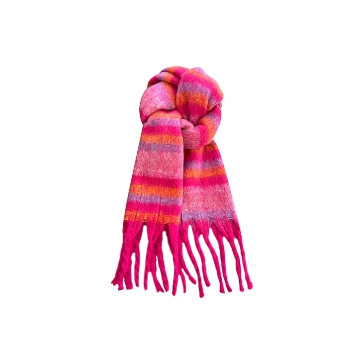 FREE RABBITⅡ Mohair Knit Scarves Unisex-3