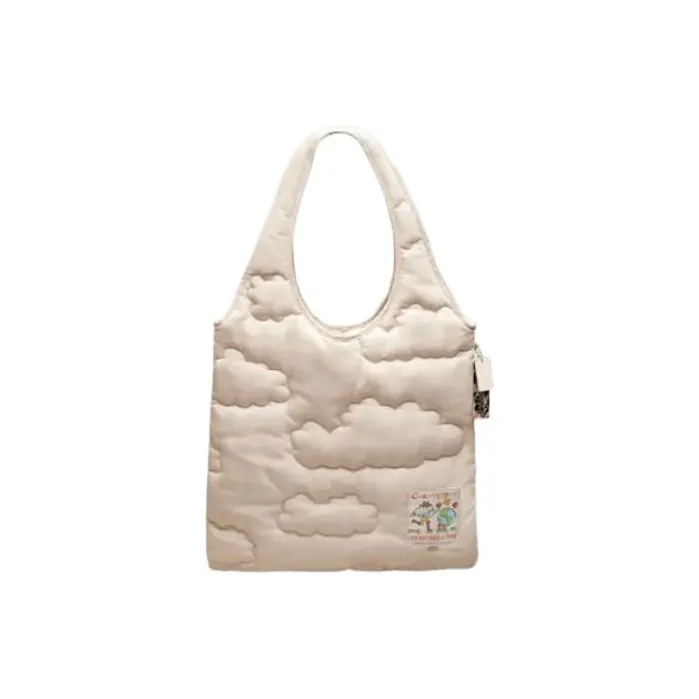 Coachtopia Recycled Polyester Tote Bag, Shopping Bag, Handbag Tubas Women's White-0