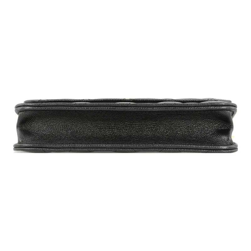 CHANEL Grain Calfskin Shoulder Bag, Crossbody Bag Women's Black-3