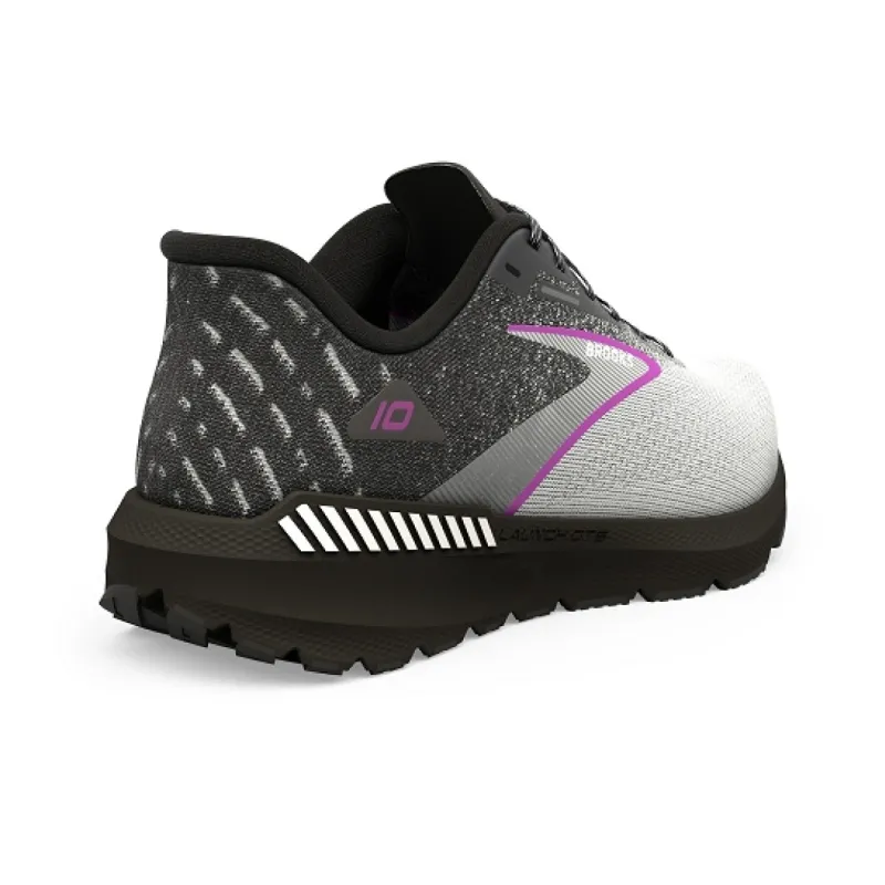Brooks Women's Launch GTS 10 Anti Slip Wear Resistant Low Top Running Shoes Women's Black Purple-2