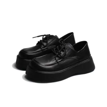 DOLIN COLLECTION JK British Style Small Leather Shoes Loafers Women's Black