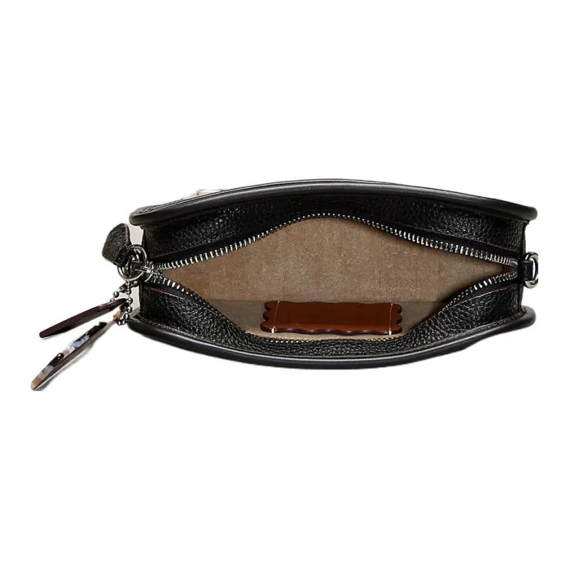 Coachtopia Leather Camera Bags Shoulder Bag Crossbody Bag Small Size Women's Black-1