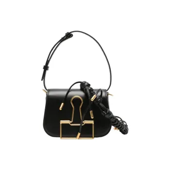 OFF WHITE Skeleton Binder Shoulder Bag Black
