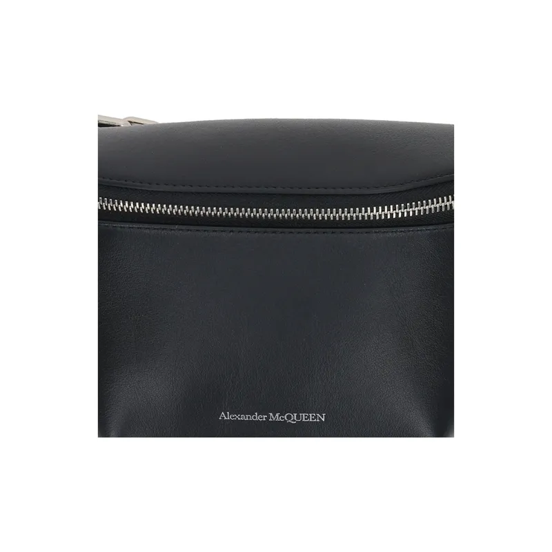 Alexander McQueen Calfskin Clutches Fanny Pack Regular Men's Black-3