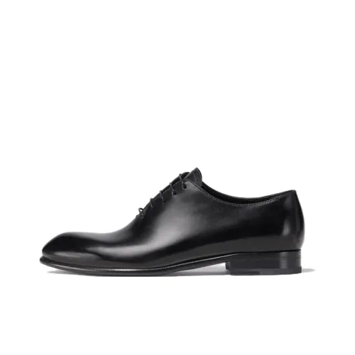 Zegna Vienna Leather Oxford Shoes