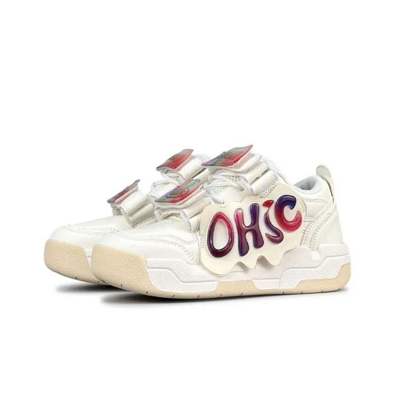 OHJC Skateboard Shoes Women's Low Top Full Of Stars/Dream Pink/Bubble Pomegranate-15