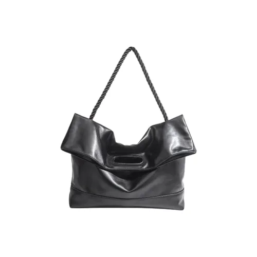 NOMK PU Tote Bag Crossbody Bag Shoulder Bag Large Size Women's Black/Brown
