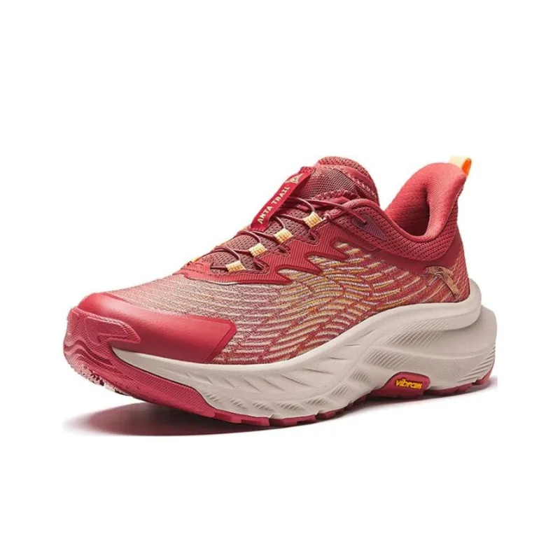 Anta Cushioning Wear-Resistant Low-Top Running Shoes Women's Cloud Apricot Orange-1