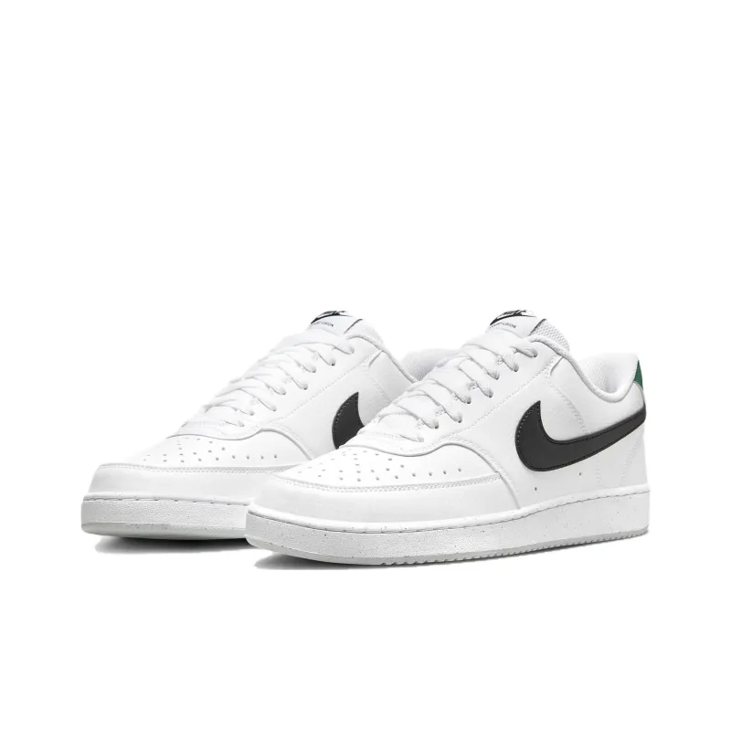 Nike Court Vision 1 Low Top Skateboard Shoes Men's White Green-2
