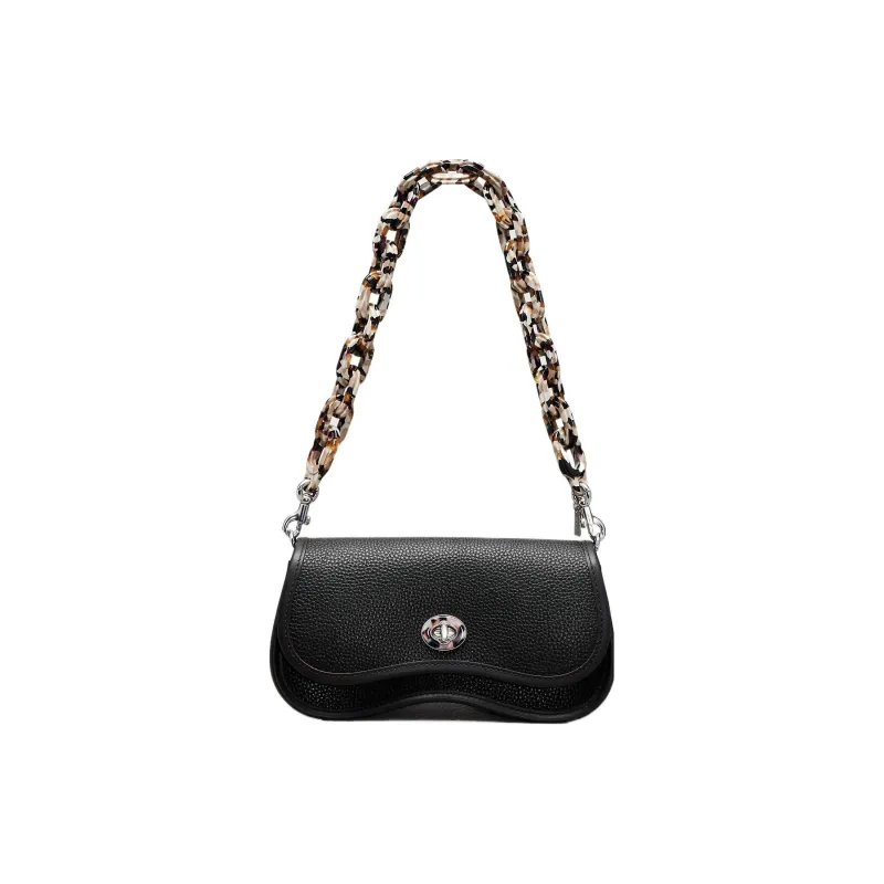 Coachtopia Recycled Plastic Bag Strap Accessory Women's Brown & Black-1