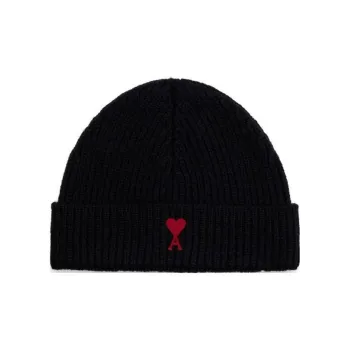 AMIPARIS Logo embroidered Ribbed knit Beanie