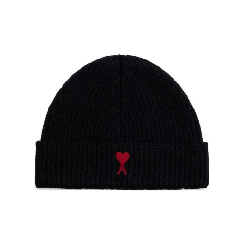 AMIPARIS Logo embroidered Ribbed knit Beanie-0