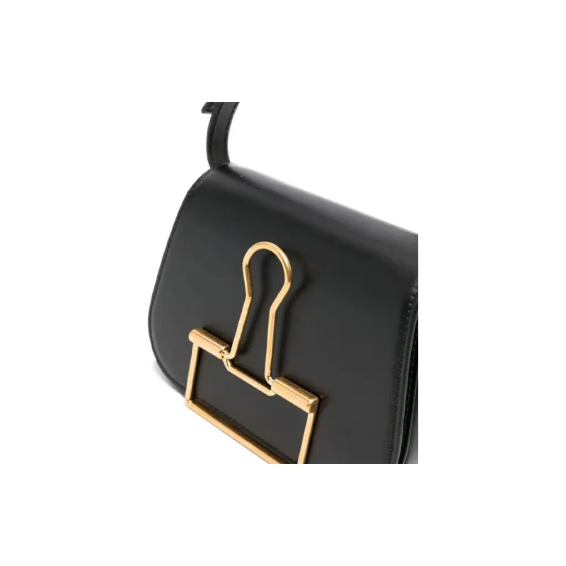 OFF WHITE Skeleton Binder Shoulder Bag Black-3