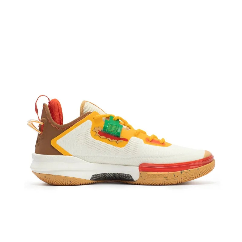 361° Supernova 1.0 Basketball Shoes Men Low Top White Yellow-1